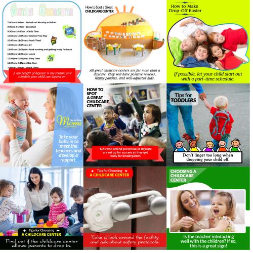 childcare Facebook Posts Collage